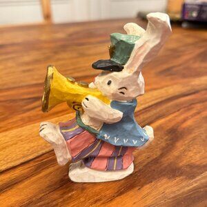 Kurt S. Adler Spring Town‎ Bunny Band "HORN/TRUMPET" w/o box